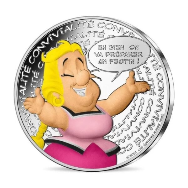 Prancūzija 2022 10 euro sidabrinė spalvota kolekcinė moneta - Asterix-Linksmumas