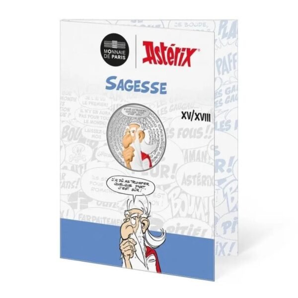 France 2022 10 euro silver colored collectible coin - Asterix-Wisdom