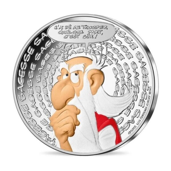 Prancūzija 2022 10 euro sidabrinė spalvota kolekcinė moneta - Asterix-Išmintis