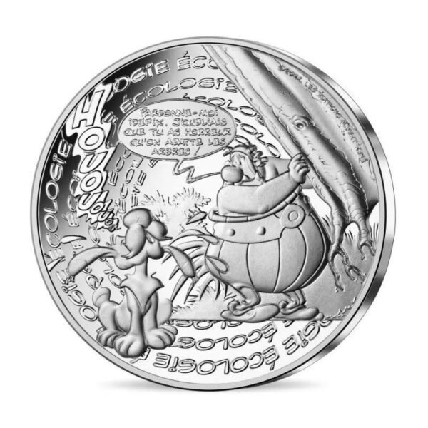 Prancūzija 2022 10 euro sidabrinė kolekcinė moneta - Asterix-Ekologija
