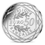 Prancūzija 2022 50 euro sidabrinė spalvota moneta - Haris Poteris*Hogvartso priėmimo laiškas (BU)
