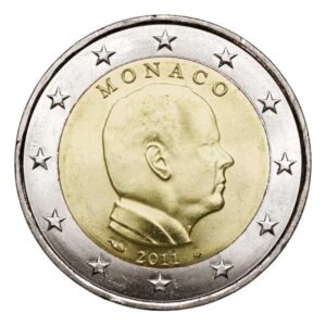Monakas 2011 2 euro nacionalinė moneta