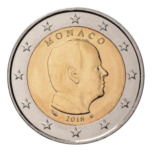 Monakas 2018 2 euro nacionalinė moneta