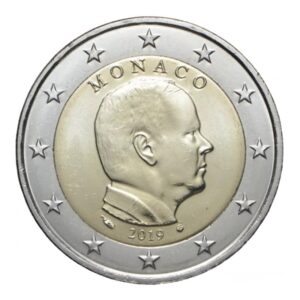 Monakas 2019 2 euro nacionalinė moneta