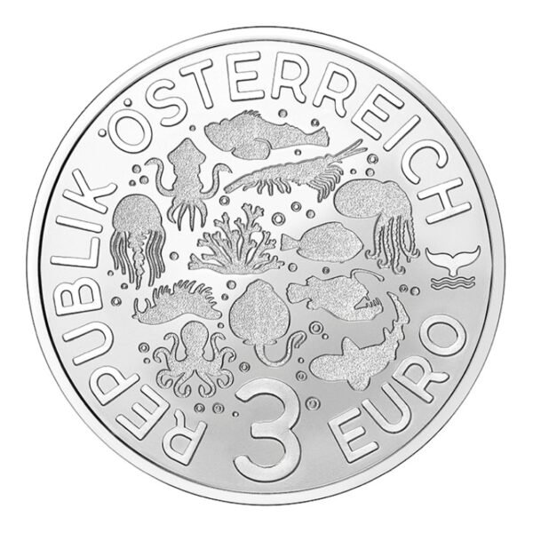 Austrija 2022 3 eurų kolekcinė moneta - Aštuonkojis iš serijos "Švytintis vandens pasaulis" Austrija 2022 3 eurų kolekcinė moneta - Aštuonkojis iš serijos "Švytintis vandens pasaulis"