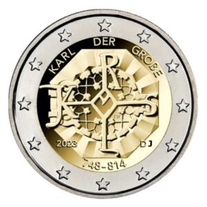 Vokietija 2023 2 euro proginė moneta - Karolis Didysis-Frankų karalius ir Šv. Romos imperatorius