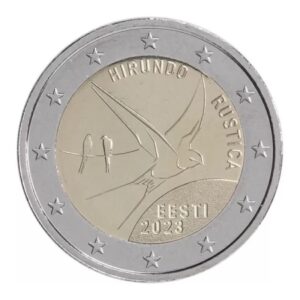 Estija 2023 2 euro proginė moneta - Kregždutė