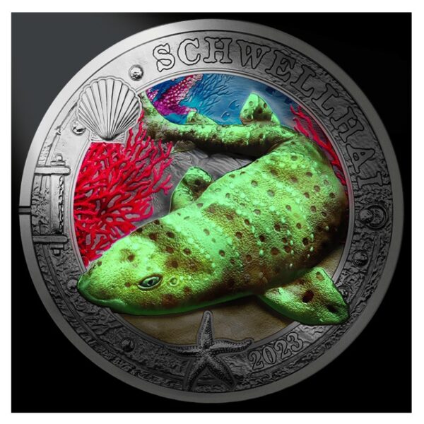 Austrija 2023 3 euro spalvota kolekcinė moneta - Brinkstantis ryklys