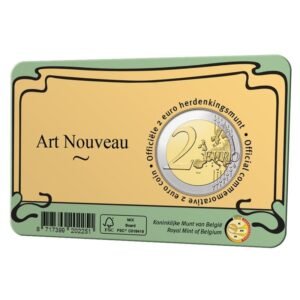 Belgium 2023 2 Euro Commemorative Coin in Card - Art Nouveau (BU)