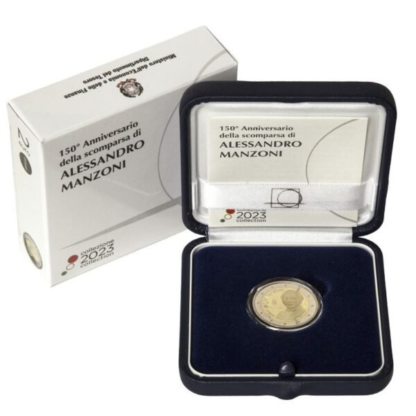 Italija 2023 2 euro proginė moneta - Alessandro Manzoni (PROOF) Italija 2023 2 euro proginė moneta - Alessandro Manzoni (PROOF)