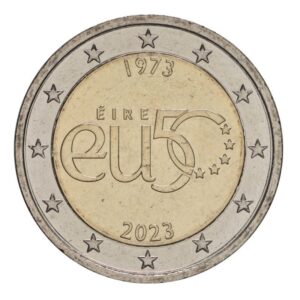 Airija 2023 2 euro proginė moneta - 50 metų Europos Bendrijoje