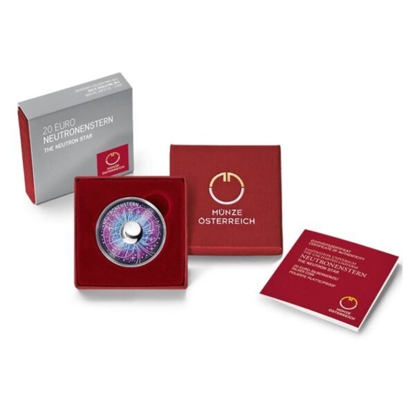 Austrija 2023 20 euro sidabrinė kolekcinė spalvota moneta - Neutroninė žvaigždė (PROOF) Austrija 2023 20 euro sidabrinė kolekcinė spalvota moneta - Neutroninė žvaigždė (PROOF)