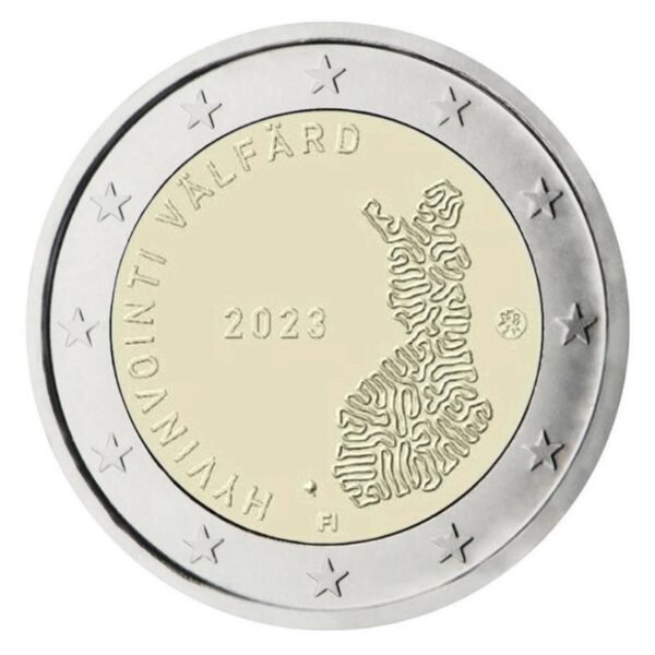 Suomija 2023 2 euro proginė moneta - Socialinė ir sveikatos apsauga Suomija 2023 2 euro proginė moneta - Socialinė ir sveikatos apsauga