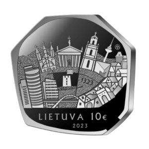 Lietuva 2023 10 euro sidabrinė moneta dėžutėje - Vilniui-700 (PROOF)