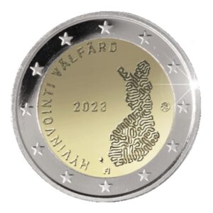 Suomija 2023 2 euro proginė moneta dėžutėje - Socialinė ir sveikatos apsauga (PROOF)