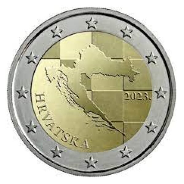 Kroatija 2023 2 euro nacionalinė moneta Kroatija 2023 2 euro nacionalinė moneta