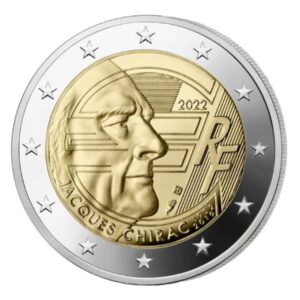 Prancūzija 2022 2 euro proginė moneta dėžutėje - Jacques Chirac (PROOF)