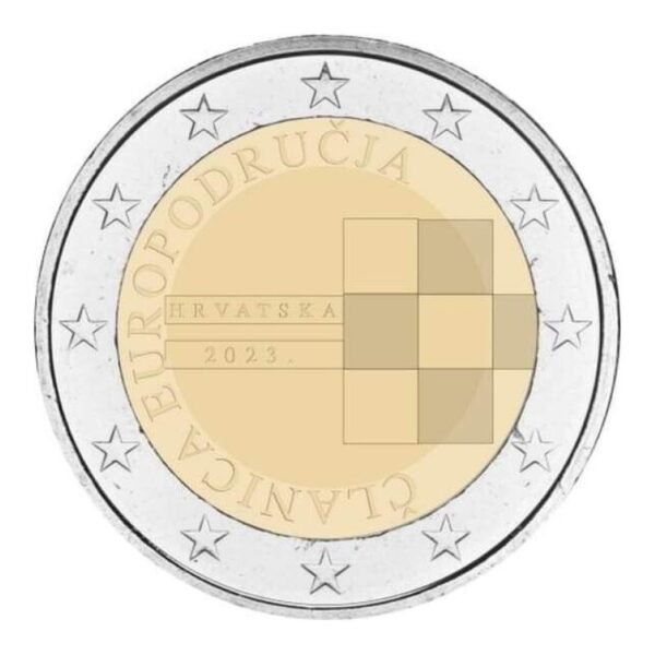 Kroatija 2023 2 euro proginė moneta kortelėje - Euro įvedimas (BU) Kroatija 2023 2 euro proginė moneta kortelėje - Euro įvedimas (BU)