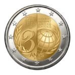 Andora 2023 2 euro proginė moneta kortelėje - 30 metų narystei Jungtinėse Tautose (BU)