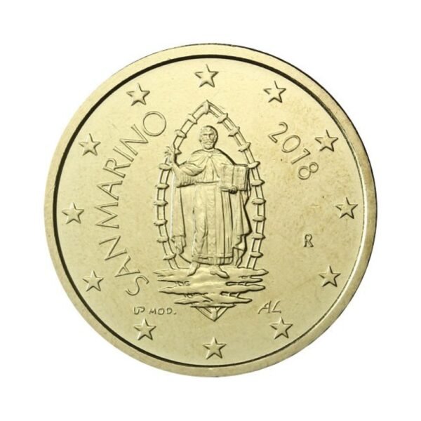 San Marinas 2018 50 eurocent nacionalinė moneta