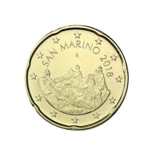 San Marinas 2018 20 eurocent nacionalinė moneta