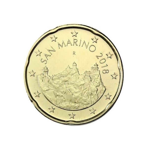 San Marinas 2018 20 eurocent nacionalinė moneta