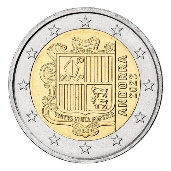 Andora 2023 2 euro nacionalinė moneta Andora 2023 2 euro nacionalinė moneta