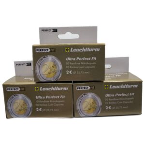Kapsulės Leuchtturm ULTRA PERFECT FIT 2 eurų monetoms