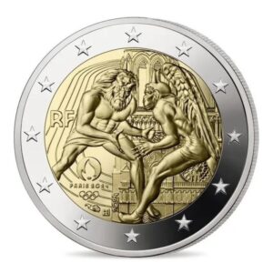 Prancūzija 2024 2 euro proginė moneta dėžutėje - Hercules-Olimpiada Paryžius 2024 (PROOF)