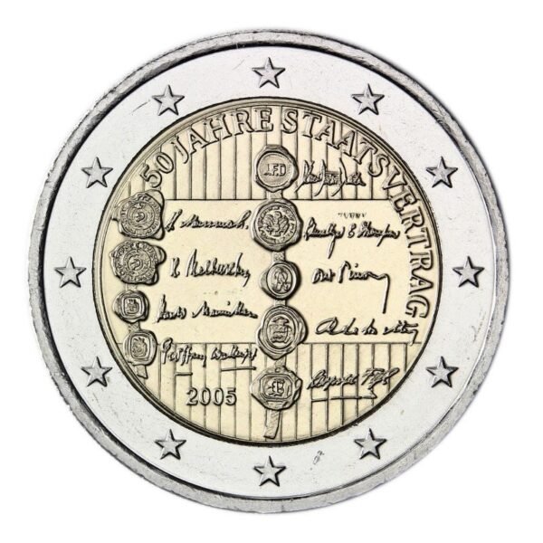 Austrija 2005 2 euro proginė moneta - Austrijos valstybės sutartis