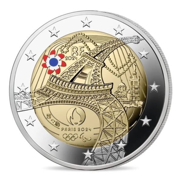 Prancūzija 2024 2 euro proginė spalvota moneta dėžutėje - Olimpinės ir parolimpinės žaidynės Paryžiuje 2024 (PROOF) Prancūzija 2024 2 euro proginė spalvota moneta dėžutėje - Olimpinės ir parolimpinės žaidynės Paryžiuje 2024 (PROOF)