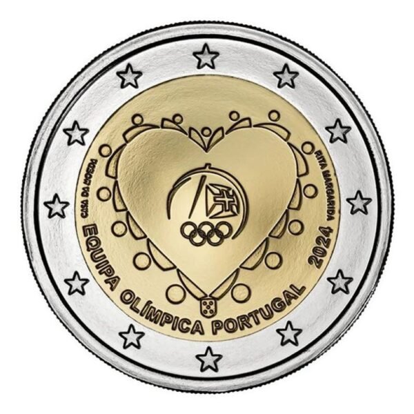 Portugalija 2024 2 euro proginė moneta - Olimpiada Portugalija 2024 2 euro proginė moneta - Olimpiada