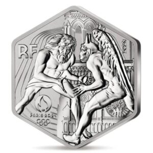 Prancūzija 2024 4x10 euro sidabrinės monetos dėžutėje - Olimpinės žaidynės Paryžius 2024 (PROOF)
