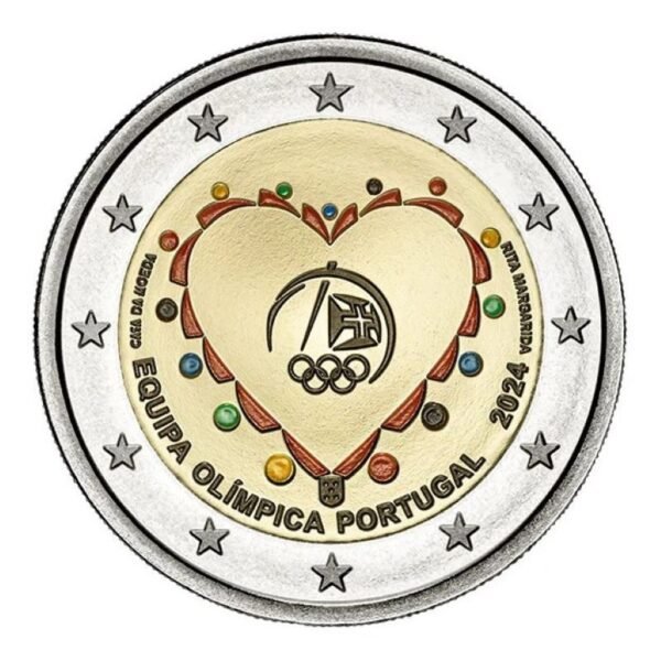 Portugalija 2024 2 euro proginė spalvota moneta kortelėje - Olimpiada (PROOF) Portugalija 2024 2 euro proginė spalvota moneta kortelėje - Olimpiada (PROOF)