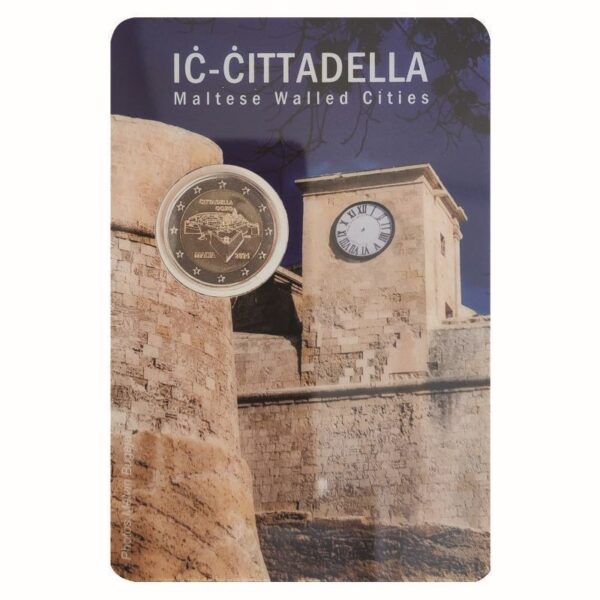 Malta 2024 2 euro proginė moneta kortelėje - Citadelė (BU)