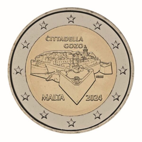 Malta 2024 2 euro proginė moneta kortelėje - Citadelė (BU)