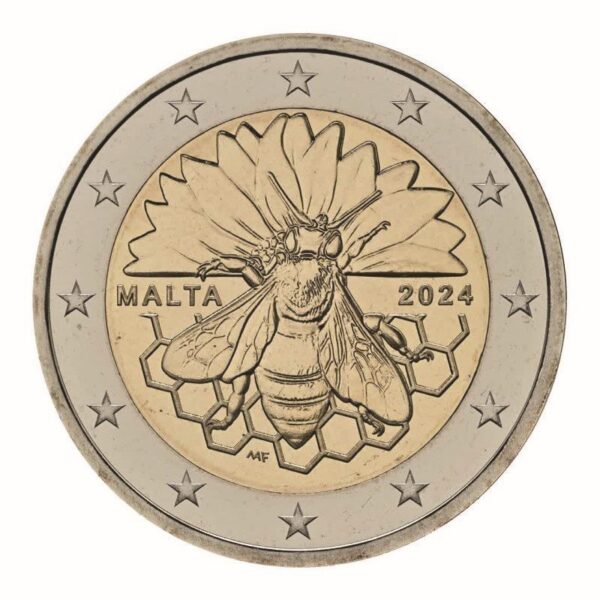 Malta 2024 2 euro proginė moneta kortelėje - Bitė (BU)