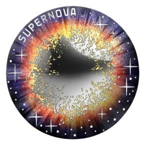 Austrija 2024 20 euro sidabrinė kolekcinė spalvota moneta - Supernova (PROOF)