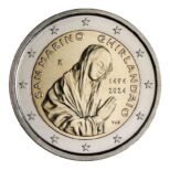 San Marinas 2024 2 euro proginė moneta kortelėje - Domeniko Girlandajo 530-osios mirties metinės (BU)