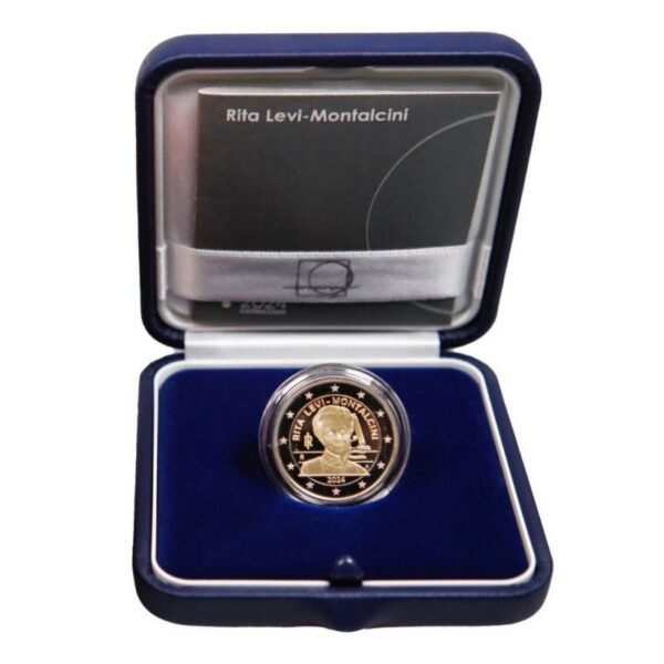 Italija 2024 2 euro proginė moneta dėžutėje - Rita Levi-Montalcini (PROOF) Italija 2024 2 euro proginė moneta dėžutėje - Rita Levi-Montalcini (PROOF)