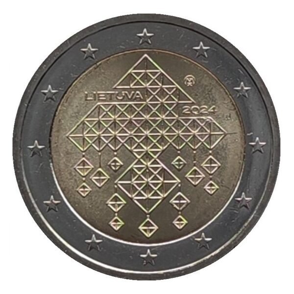 Lietuva 2024 2 euro proginė moneta - Šiaudiniai sodai
