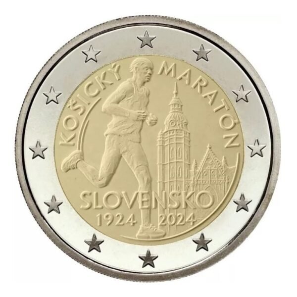 Slovakija 2024 2 euro proginė moneta - Košicės maratonas Slovakija 2024 2 euro proginė moneta - Košicės maratonas