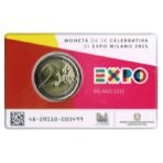 Italija 2015 2 euro proginė moneta kortelėje - Milano EXPO paroda (BU)