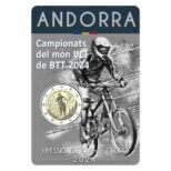 Andora 2024 2 euro proginė moneta kortelėje - Kalnų dviračių pasaulio čempionatas 2024 (BU)