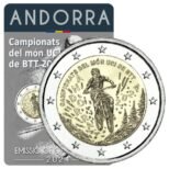 Andora 2024 2 euro proginė moneta kortelėje - Kalnų dviračių pasaulio čempionatas 2024 (BU)