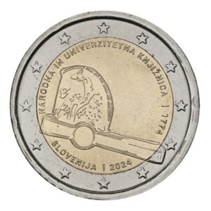 Slovėnija 2024 2 euro proginė moneta - Nacionalinė ir universitetinė biblioteka