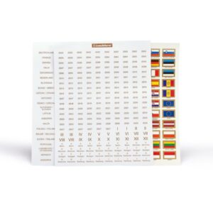 Leuchtturm vėliavų komplektas euro monetoms (lipdukai)