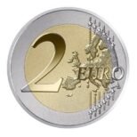 Prancūzija 2025 2 euro proginė moneta dėžutėje - Luvras (reversinė PROOF)