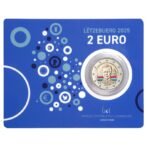 Liuksemburgas 2025 2 euro spalvota proginė moneta kortelėje - Didžiojo kunigaikščio Henri įžengimo į sostą 25-metis (BU)