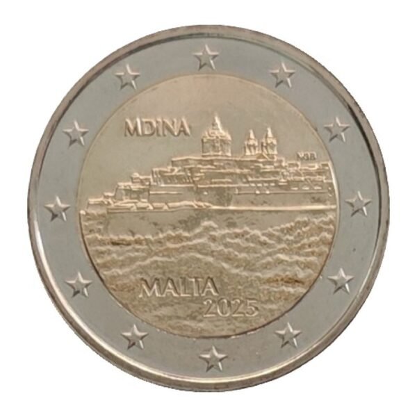Malta 2025 2 euro proginė moneta - Mdina Malta 2025 2 euro proginė moneta - Mdina